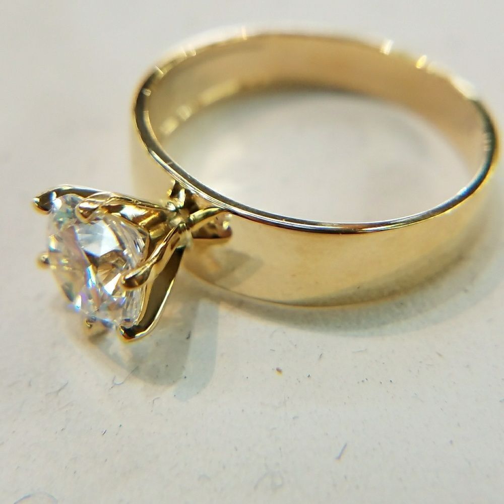 New 1.5ct Solitaire Yellow Gold Engagement Ring - Picture 8 of 10